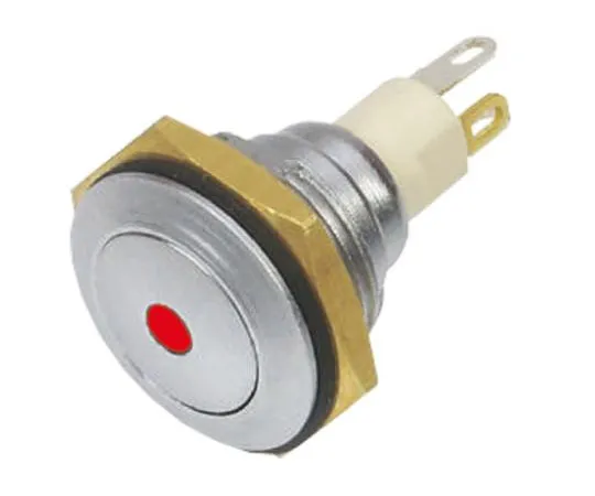 63-8324-05　ITW Single Pole Single Throw (SPST) Latching Red LED Miniature Push Button Switch, 16.1 (Dia.)mm, Panel Mount　57M-211R