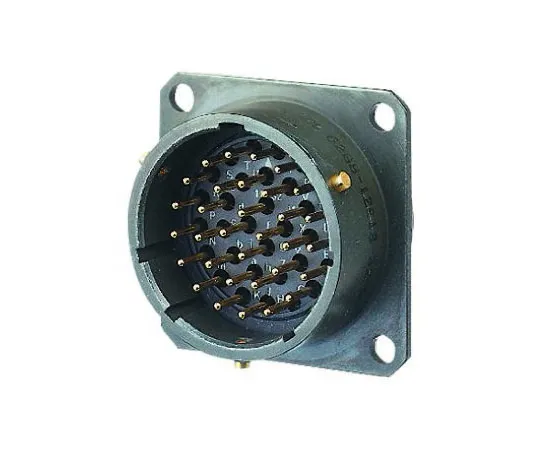 63-8325-63　Amphenol 62GB Series, 4 Way Flange Mount MIL Spec Circular Connector Receptacle, Pin Contacts,Shell Size 8, Bayonet　62GB-12E08-04PN