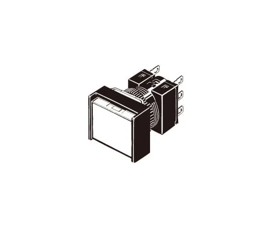 62-4736-02　［Discontinued］Pushbutton switch (Rectangle) (Built-in LED light reducing function) (Round body Φ16) A16　A16L-JPYA-T2-2S