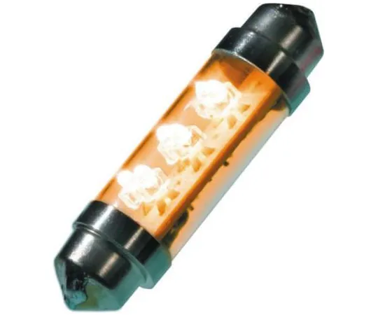 63-8321-21　LED Car Bulb 43 mm Yellow 12 V dc 20 mA 10.5mm 2 lm　LE-0603-02Y