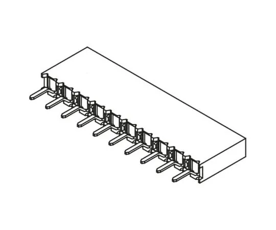 63-8122-79　Samtec BCS Series 2.54mm Pitch 10 Way 1 Row Straight PCB Socket, Through Hole, Solder Termination　BCS-110-L-S-TE