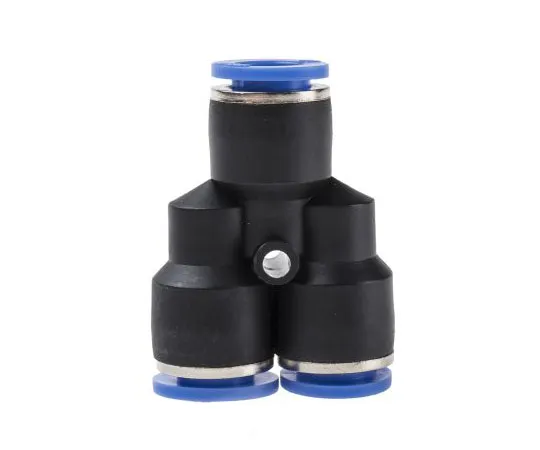 63-8080-11　RS PRO Pneumatic Y Tube-to-Tube Adapter, Push In 10 mm x Push In 10 mm x Push In 10 mm　916-0921