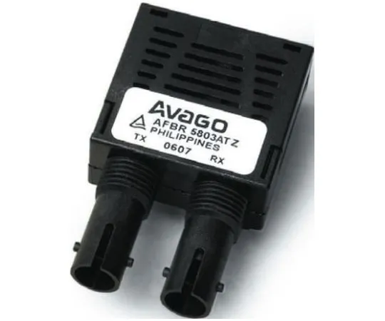 63-8325-93　Broadcom AFBR-5803ATQZ Fibre Optic Transceiver, ST Connector, 155Mbit/s, 1360Nm 10-Pin　AFBR-5803ATQZ