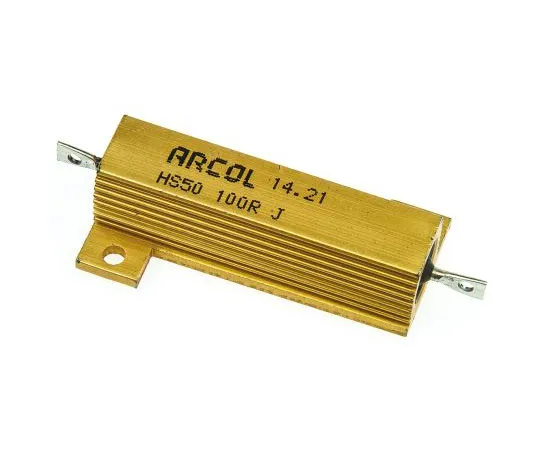 63-8302-97　Arcol HS50 Series Aluminium Ho***d Axial Wire Wound Panel Mount Resistor, 100Ω ±5% 50W　HS50 100R J