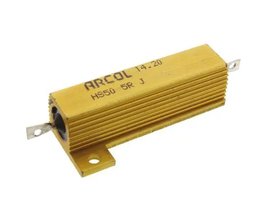 63-8302-98　Arcol HS50 Series Aluminium Ho***d Axial Wire Wound Panel Mount Resistor, 5Ω ±5% 50W　HS50 5R J