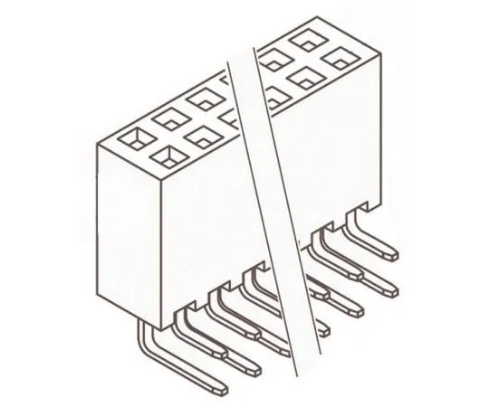 63-8122-63　Samtec SSW Series 2.54mm Pitch 60 Way 2 Row Right Angle PCB Socket, Through Hole, Solder Termination　SSW-130-02-G-D-RA