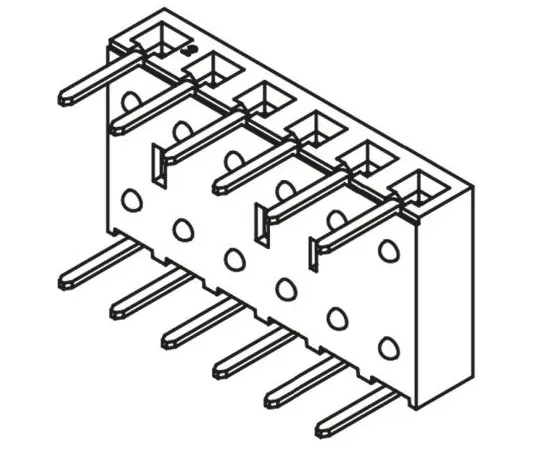 63-8122-73　Samtec BCS Series 2.54mm Pitch 6 Way 1 Row Right Angle PCB Socket, Through Hole, Through Hole Termination　BCS-106-L-S-HE
