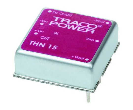 63-8323-92　TRACOPOWER THN 15WI 15W Isolated DC-DC Converter Through Hole, Voltage in 18 → 75 V dc, Voltage out 3.3V dc　THN 15-4810WI