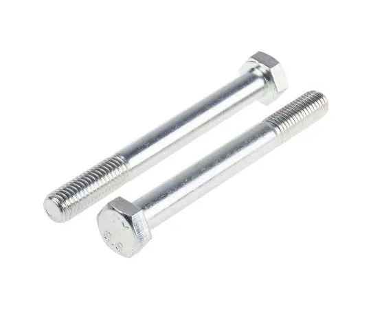 63-8082-28　Bright Zinc Plated Steel Hex Bolt, M12 x 110mm　917-3201