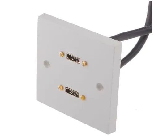 63-8086-21　Single Gang 2 Way Female HDMI Faceplate　919-4090