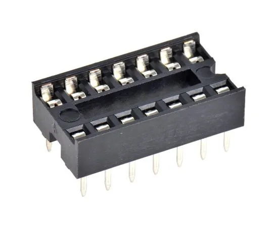 63-8056-36　TE Connectivity 1-2199298 2.54mm Pitch Straight 14 Way, Through Hole Standard Pin Ladder IC Dip Socket, 1A　1-2199298-3