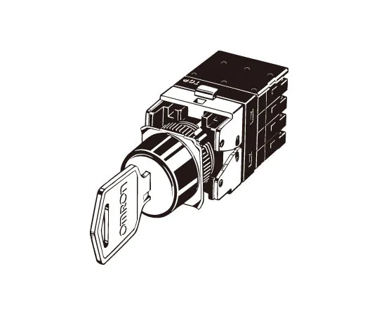 62-4734-29　［Discontinued］Key shaped selector switch (separate form) (Round body Φ16) A165K　A165K-T3MR-2S