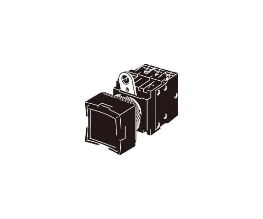 62-4751-52　［Discontinued］Pushbutton switch (Rectangular) (guard type) (LED lighting decompression unit) (Round body type Φ22/25) A22L　A22L-DY-T1-20M