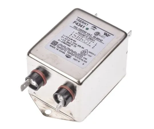 63-8057-38　TE Connectivity Corcom RK Series 15A 250 V ac 50 Hz, 60 Hz Flange Mount RFI Filter, with Spade Terminals, Single Phase　2-1609089-6