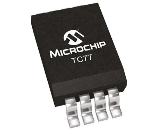 63-8319-25　Microchip TC77-3.3MOA, Temperature Sensor -55 → +125 °C ±3°C Serial-Microwire, Serial-SPI, 8-Pin SOIC　TC77-3.3MOA