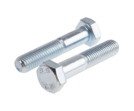 63-8082-39　Bright Zinc Plated Steel Hex Bolt, M14 x 55mm　917-3258