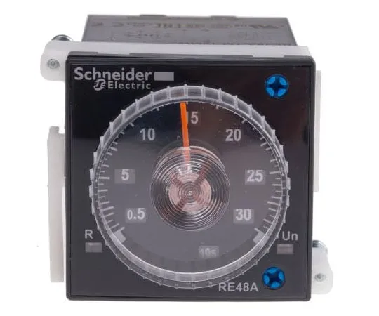 63-8079-32　Schneider Electric Power On Delay Single Time Delay Relay, Plug In, 0.02 s → 300 h, DPDT, 2 Contacts, 24　RE48ATM12MW