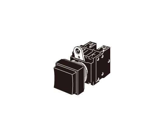 62-4754-74　［Discontinued］Pushbutton switch (Rectangular) (overhang) (non-illumination) (Round body type Φ22/25) A22　A22-CA-20A