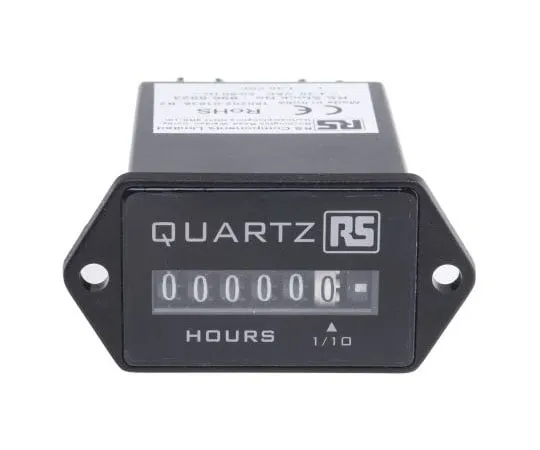 63-8067-38　RS PRO Hour Counter, 6 digits, Digital, Spade Terminal Connection, 4 → 30 V ac/dc　896-6923
