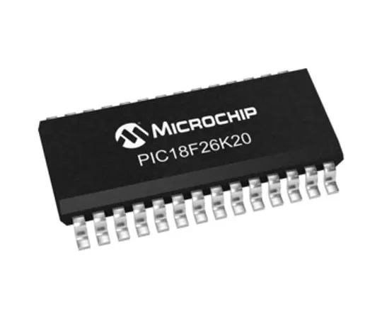 63-8341-40　Microchip PIC18F26K20-I/SO, 8bit PIC Microcontroller, 64MHz, 1.024 kB, 64 kB Flash, 28-Pin SOIC　PIC18F26K20-I/SO