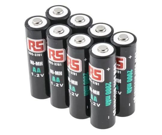 63-8070-68　RS PRO Precharged NiMH Rechargeable AA Batteries, 2000mAh　905-3781