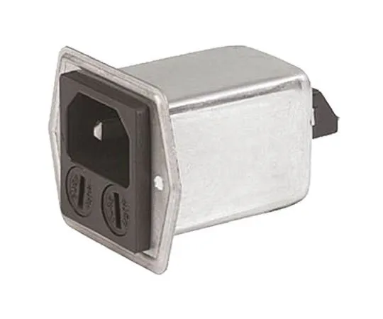 63-8306-87　Male C14 IEC Filter Panel Mount 5 x 20mm,Solder,Rated At 2A,250 V ac　5707.0201.312