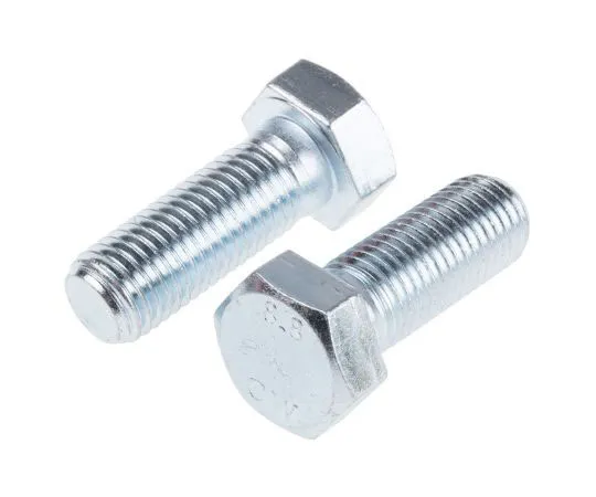 63-8082-56　Bright Zinc Plated Steel Hex Bolt, M20 x 55mm　917-3318