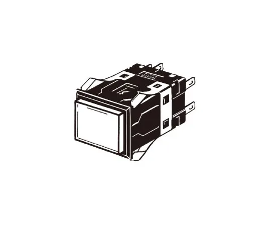 62-4833-82　［Discontinued］Illuminated push-button switch (incandescent lamp) (square body type) (Rectangle) A3S　A3SJ-90G1-06W