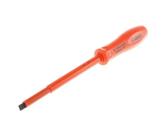 63-8074-99　RS, VDE 1000V Approved Slotted Engineers Screwdriver 8 x 1.2 mm Tip 150 mm Alloy Steel　911-1121