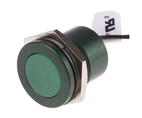 63-8068-48　RS PRO Green Indicator, 220 V ac, 22mm Mounting Hole Size, Lead Wires Termination, IP67　898-7740