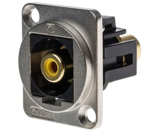 63-8071-25　RS PRO Yellow Panel Mount RCA Socket　907-5674