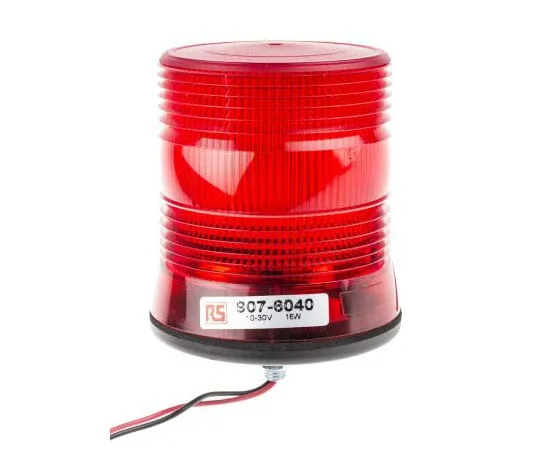 63-8071-46　LED, Flashing Beacon, Red, Single Point, 10 → 30 V dc　907-6040