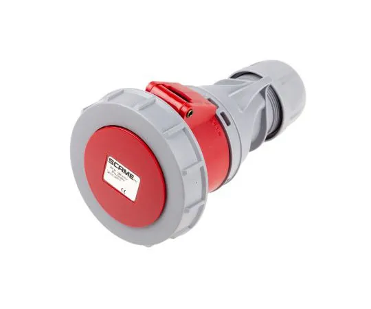 63-8064-61　RS PRO IP66, IP67 Red Cable Mount 6P+E Industrial Power Socket, Rated At 32A, 415 V　893-7985
