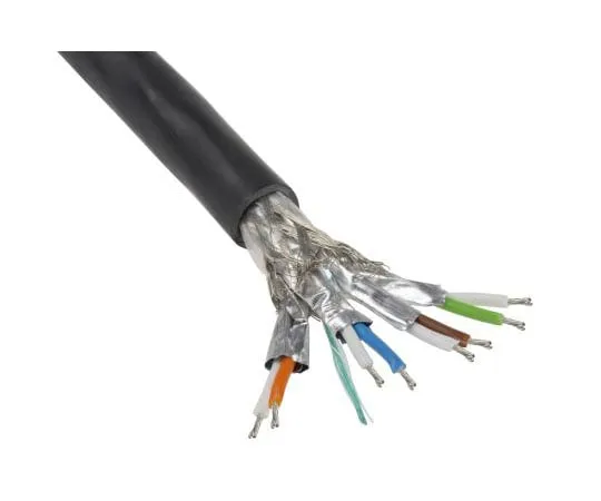 63-8077-05　Harting Black Elastomer, Electron Beam Cross Linked Cat7 Cable Shielded, 100m Unterminated/Unterminated　9456000692
