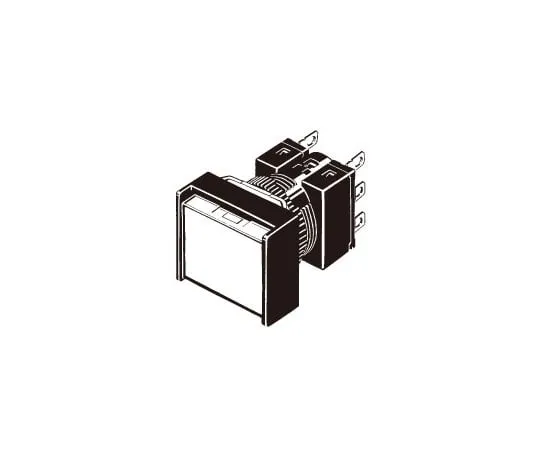 62-4738-56　［Discontinued］Pushbutton switch (Rectangle) (Built-in LED light reducing function) (Round body Φ16) A16　A165L-JYA-T2-2S