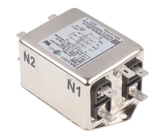 63-8057-42　TE Connectivity Corcom AYO Series 6A 250 V ac 50 Hz, 60 Hz Flange Mount RFI Filter, with Spade Terminals 3 Phase　6609066-2