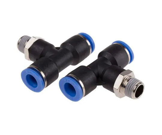 63-8079-92　RS PRO Pneumatic Tee Threaded-to-Tube Adapter, 10mm x 10mm, 10 bar　916-0811