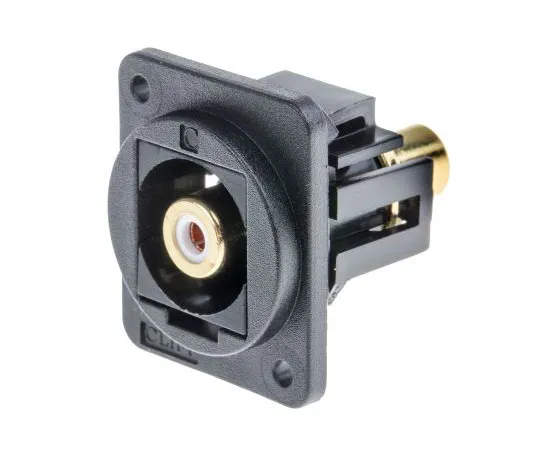 63-8068-31　RS PRO Black Panel Mount RCA Socket　898-7627