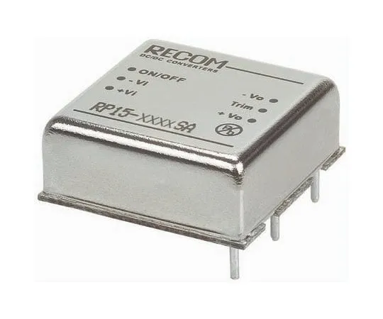 63-8321-15　Recom RP15 A 15W Isolated DC-DC Converter Through Hole, Voltage in 9 → 18 V dc, Voltage out 3.3V dc　RP15-123.3SA
