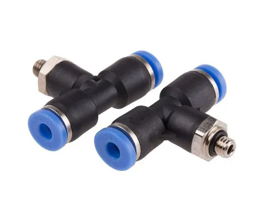 63-8079-87　RS PRO Pneumatic Tee Threaded-to-Tube Adapter, 4mm x 4mm, 10 bar　916-0791