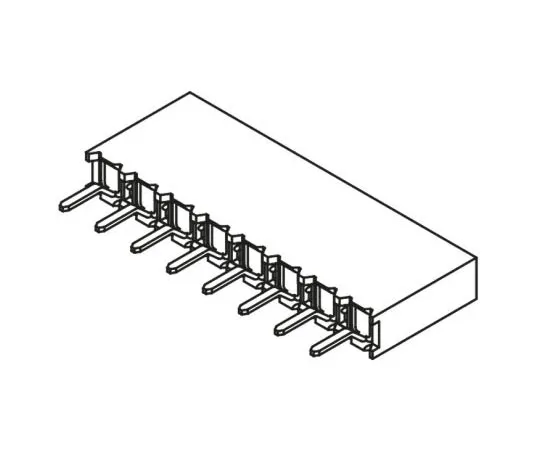 63-8122-75　Samtec BCS Series 2.54mm Pitch 8 Way 1 Row Straight PCB Socket, Through Hole, Solder Termination　BCS-108-L-S-TE
