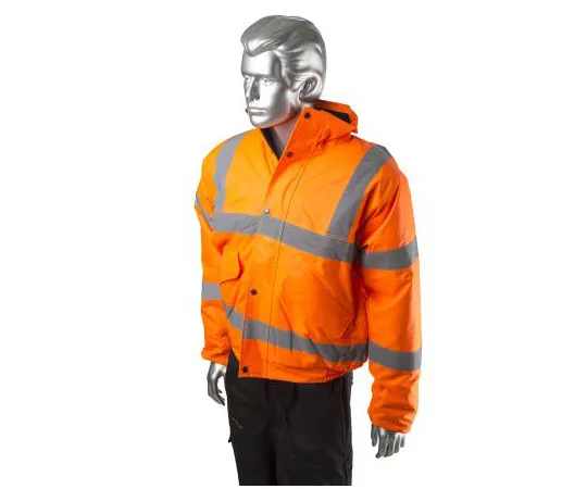 63-8084-94　RS PRO Orange Men's M Waterproof Polyester Hi Vis Bomber Jacket　918-5967