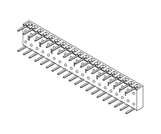 63-8122-86　Samtec BCS Series 2.54mm Pitch 20 Way 1 Row Right Angle PCB Socket, Through Hole, Through Hole Termination　BCS-120-L-S-HE