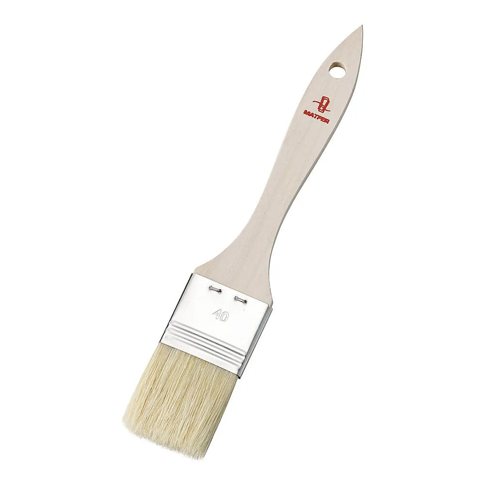 62-6555-72　［Discontinued］Matofa Pork Hair Brush (Wooden Handle/Iron Metal Fittings) 4cm　81235