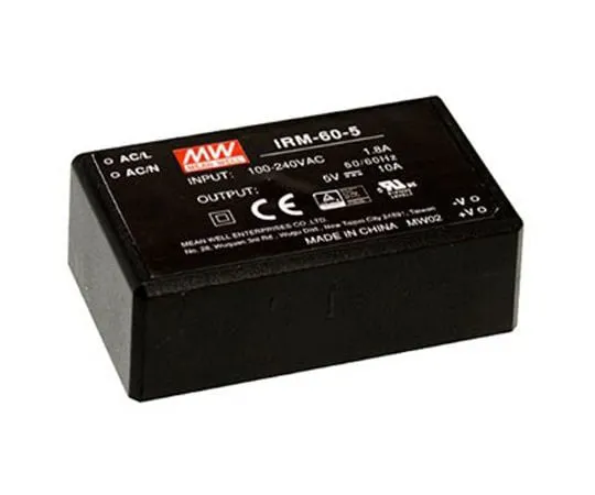 63-8449-72　Mean Well 50W 1 Output Encapsulated Switch Mode Power Supply, 111mA, 5V dc Encapsulated　IRM-60-5