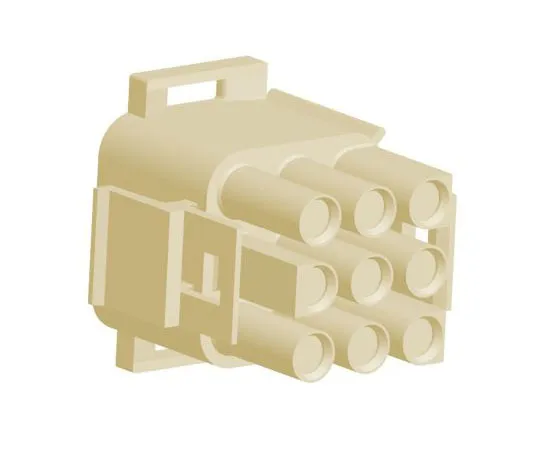 63-8390-89　TE Connectivity Universal MATE-N-LOK Male Connector Housing, 6.35mm Pitch, 9 Way, 3 Row　1-1863003-2