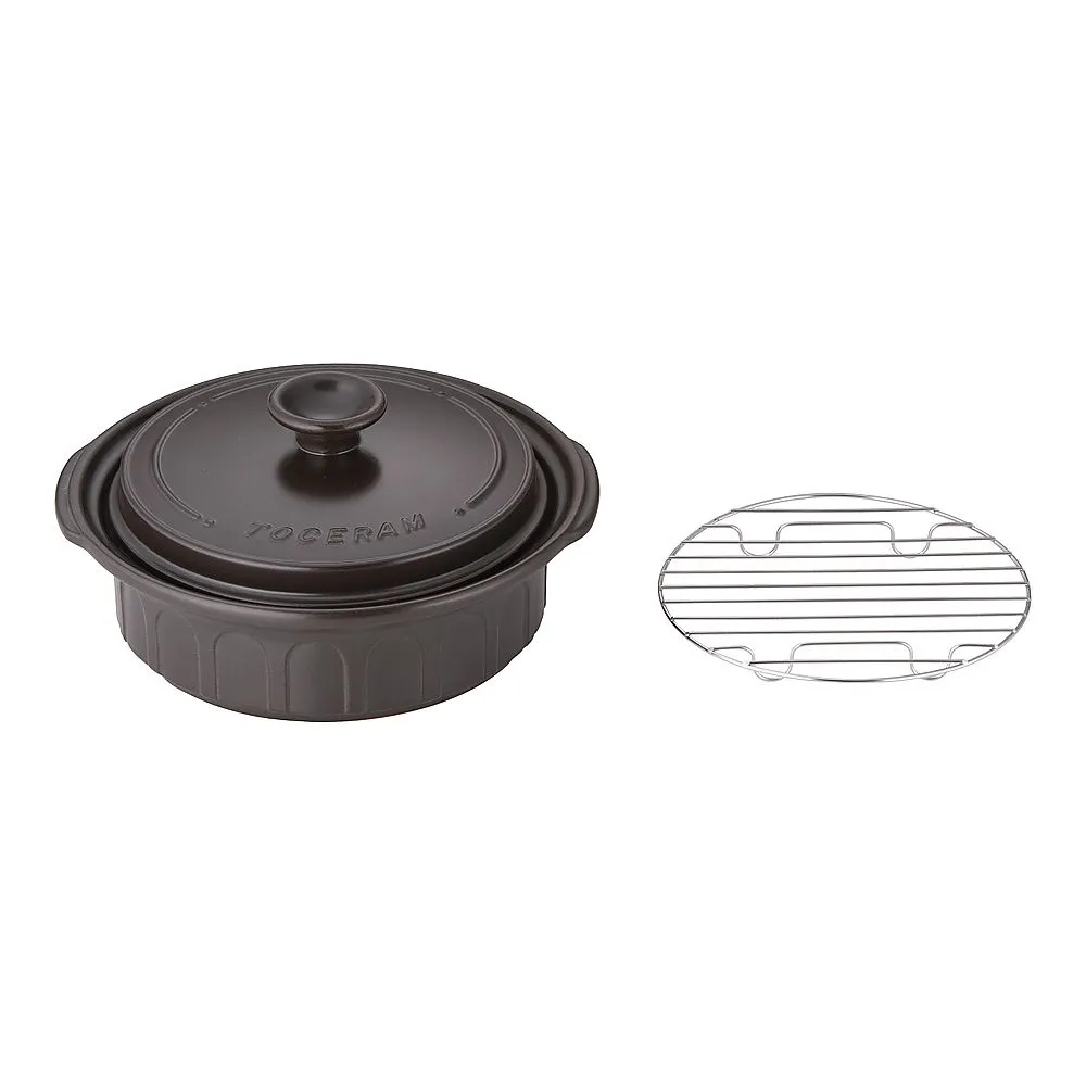 62-6350-28　［Discontinued］New Toe Serum Double Handpan Shallow 25 cm (Black)　TSR-191AM-B