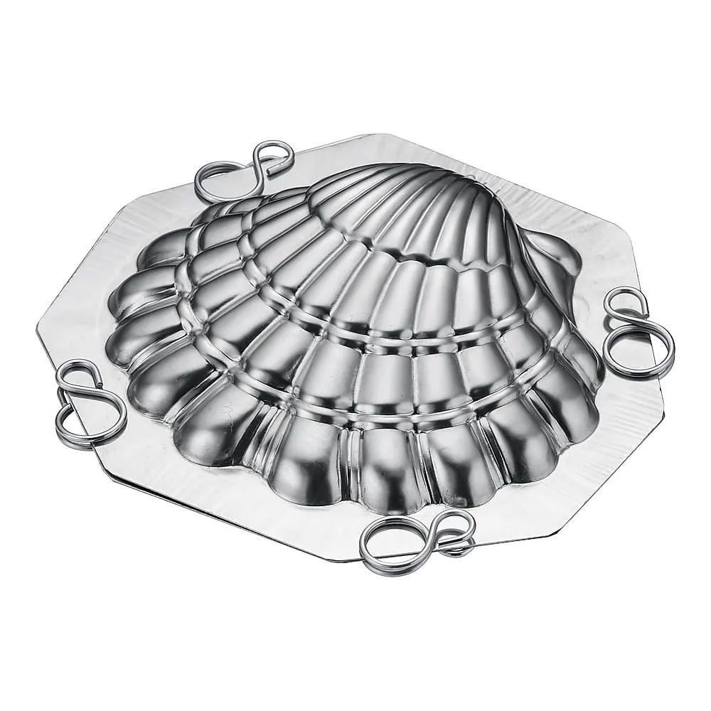 62-6555-01　［Discontinued］Metal Chocolate Molded Shell/Both Sides 14 cm　WTY11788