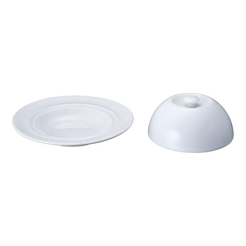 62-6822-53　［Discontinued］Schoenbald Muffin Dish White (w/Lid)　0298-21W