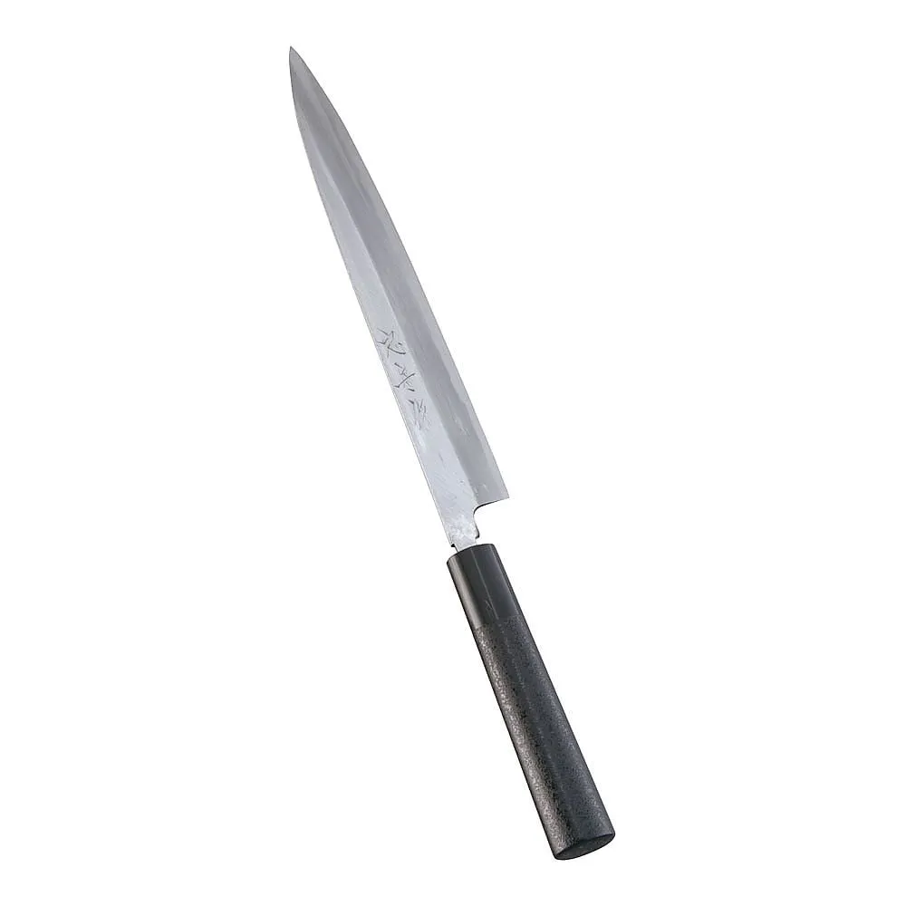 62-6407-81　［Discontinued］Kabuki Harmony Kitchen Knife Choju Yanagi Blade 24 cm Kuroishi